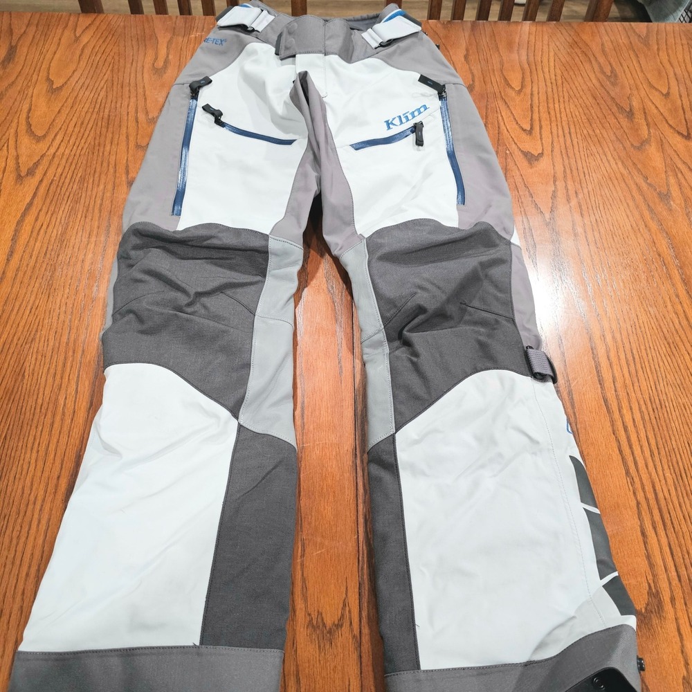 Klim Altitude Gore-Tex Women 4 Gray Motorcycle Pants D3O Armor Adventure Touring